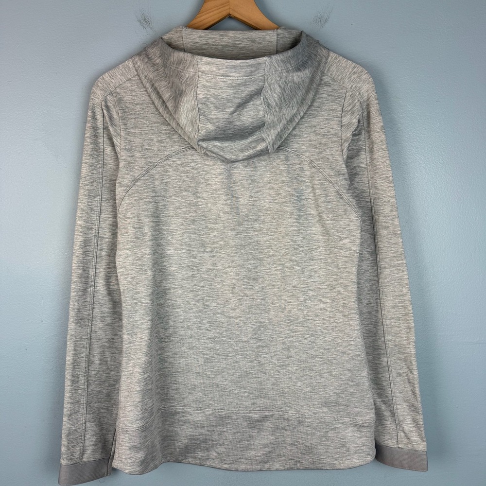 Athleta Stowe Hoodie Womens Small Gray Heather Cowl Neck Performance Pullover - Picture 4 of 8